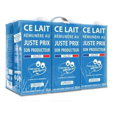 C'est qui le Patron Lait demi-écrémé UHT, 6x1l