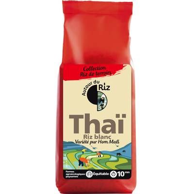 Autour Du Riz Riz Thaï bio blanc garanti sans gluten, 10 min, 500g