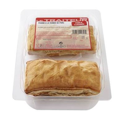 Auchan Le Traiteur Friands à la Viande de Porc, 2 pièces - 220g