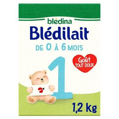 Blédina - Blédilait Lait bébé en poudre 1er âge, 0-6 mois, 1,2kg