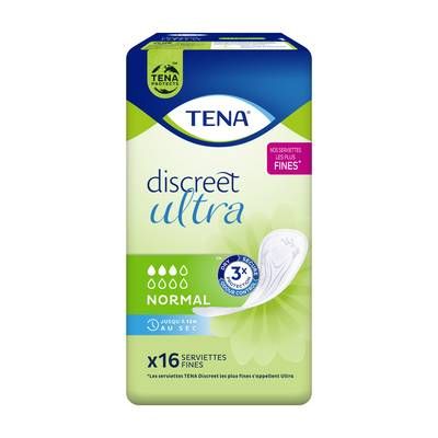 Tena Serviette ultra dsicreet normal, 16 serviettes