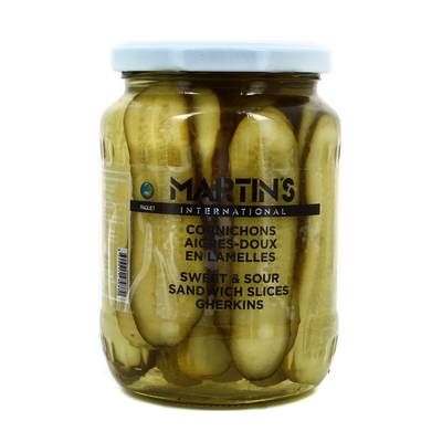 Martin's Cornichons aigre doux en lamelles