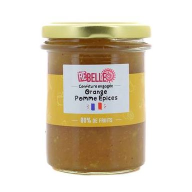 Confiture Re-Belle Confiture Orange Pomme aux épices, 230g