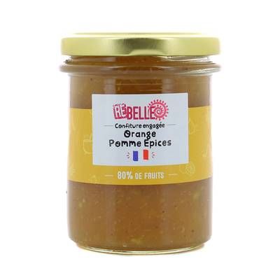 Confiture Re-Belle Confiture Orange Pomme aux épices, 230g
