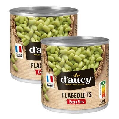 D'aucy Flageolets Extra Fins, Lot de 2x265g
