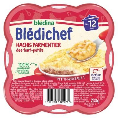 Blédina - Blédi'chef Hachis Parmentier des Tout Petits Assiette Bébé Dès 12 mois, 230g