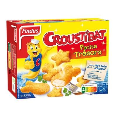 Findus Petits trésors Croustibat- Chair hachée de poisson panée, 15x30g