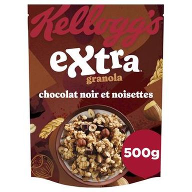 Kellogg's Céréales Extra Granola Chocolat Noir Noisettes, 500g