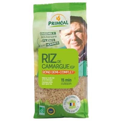 Priméal Riz Rond 1/2 Complet de Camargue IGP, Bio, 500g