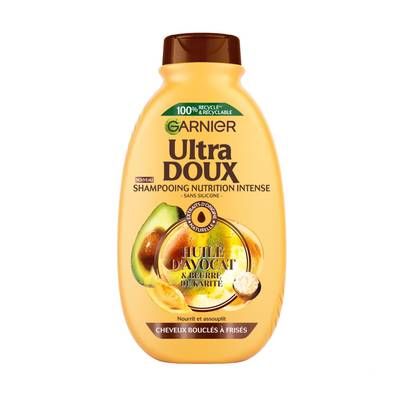 Garnier - Ultra Doux Shampoing nutrition Cheveu Bouclé à Frisé, 300ml