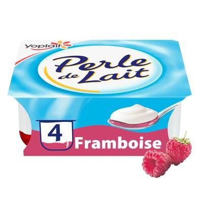 Perle de lait Yaourt sur lit de Framboise, 4x125g