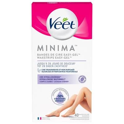 Veet Bande de cire froide Corps Minima, 40 bandes