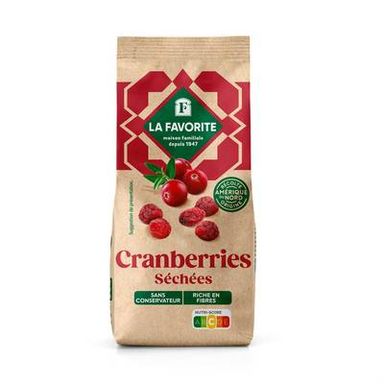 La Favorite Cranberries Séchées, 125g