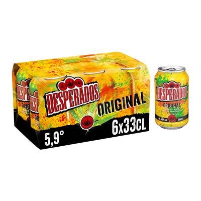 Desperados Bière aromatisée à la tequila 5.9°, 6x33cl