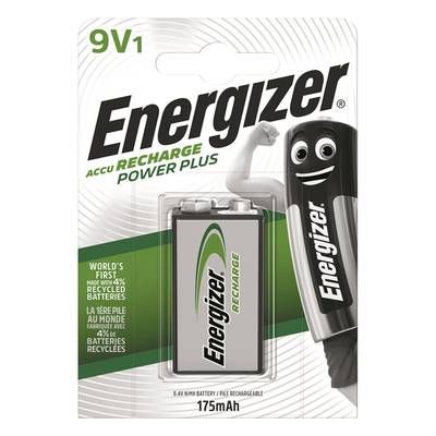 Energizer Pile HR22 / 9V Rechargeable Power Plus 175mAH, 1  pile