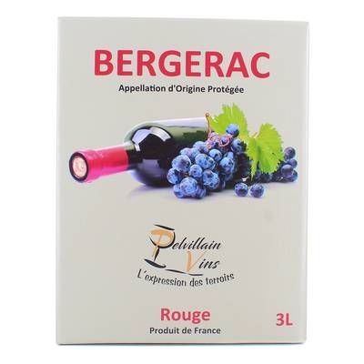 Bergerac rouge AOC Maison Pelvilain, Bag in box 3L