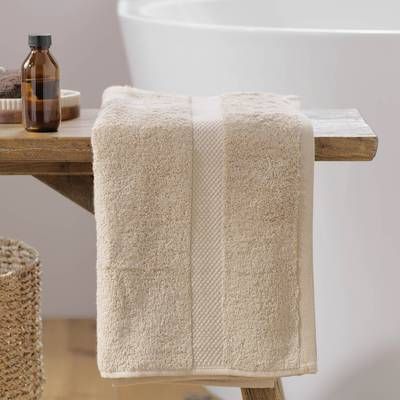 Douceur D Interieur Serviette de toilette éponge noisette, 50 x 90 cm