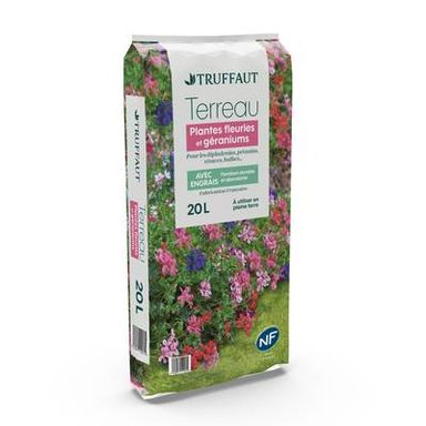 Truffaut Terreau Géranium, Plantes Fleuries d'Eté, 20L