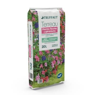 Truffaut Terreau Géranium, Plantes Fleuries d'Eté, 20L