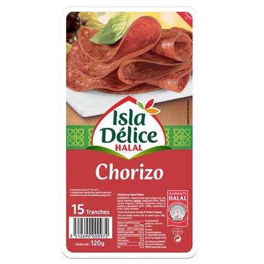 Isla Délice Chorizo - Halal, 15 tranches - 120g