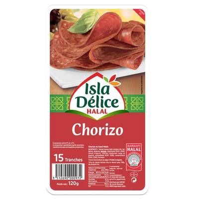 Isla Délice Chorizo - Halal, 15 tranches - 120g