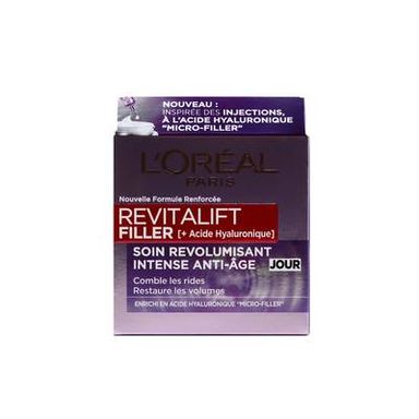 L'Oréal Paris Crème de Jour Anti-Âge Anti rides Acide Hyaluronique, 50ml