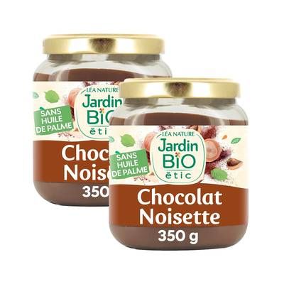Jardin Bio Etic Pâte à tartiner chocolat noisette Bio, Lot de 2x350g