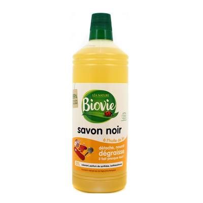 Biovie Savon noir à l'huile de lin Ecocert, 1L