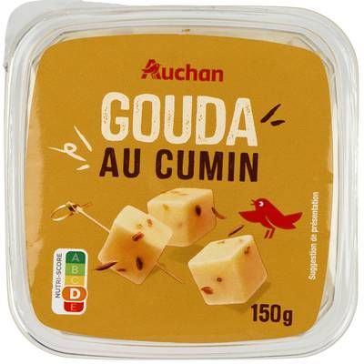 Auchan Dès de gouda au cumin, 150g