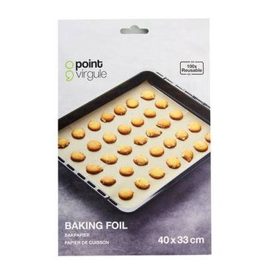 Point virgule Papier cuisson réutilisable en fibre de verre, 40 x 33 cm