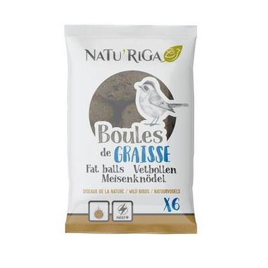 Riga Natu'Riga Boules de graisse et Céréales 6x90g, 540g