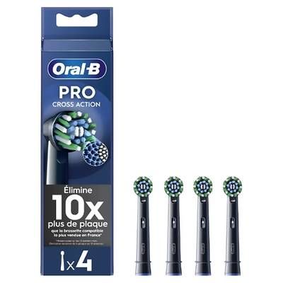 Oral B Tête pour brosse à dents Brossettes Dentaires Pro - Cross Action, 4 brossettes