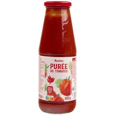 Auchan Purée de tomates en bouteille, 680g