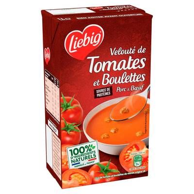 Liebig Velouté de Tomates et Boulettes Porc et Boeuf, 1L