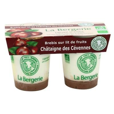 LA Bergerie Yaourt bio brebis châtaigne, 2x125g