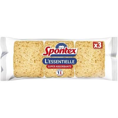 Spontex Éponges l'essentiels, 3 pièces