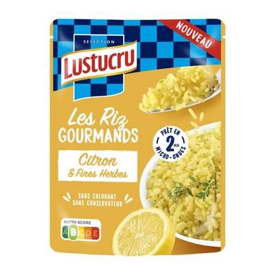 Lustucru Riz Express Citron aux fines herbes Micro-ondes, 220g