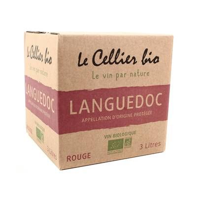 Languedoc rouge AOP Le Cellier Bio 14.5°, Bag in box 3L