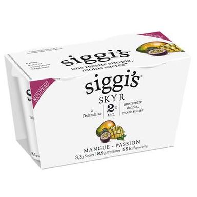 Siggi's Skyr Mangue Passion 2%mg, 2x140g