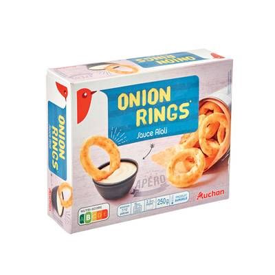 Auchan Onion rings sauce aioli, 250g