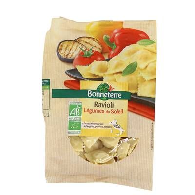 Bonneterre Raviolis Bio Légumes du Soleil, 250g