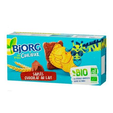 Bjorg - Les Petits Curieux Sablés au Chocolat au Lait Bio, 192g