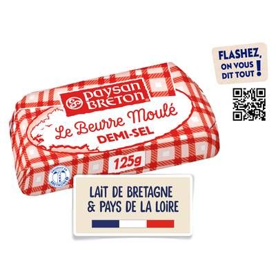 Paysan Breton Beurre moulé demi sel, 125g