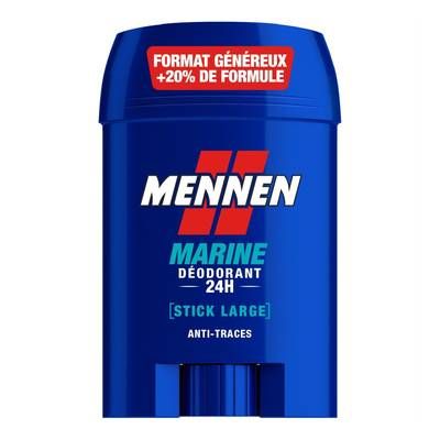 Mennen Déodorant stick Large Homme Anti-trace Marine, 60ml