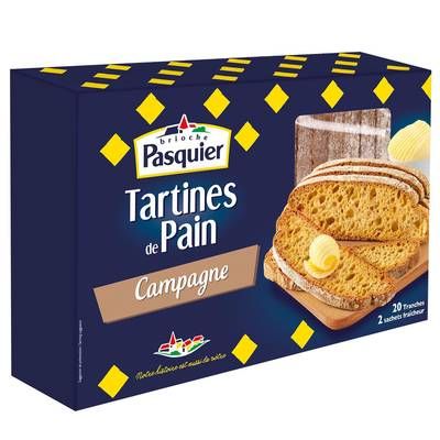Pasquier Tartines pain de campagne, 180g