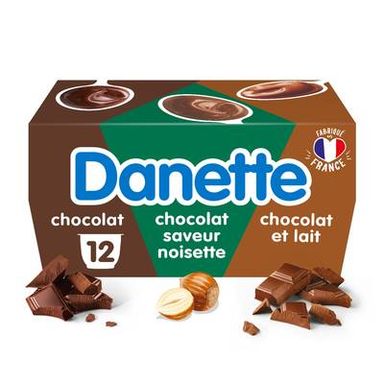 Danette Crème Dessert 3 Chocolats, 12x115g