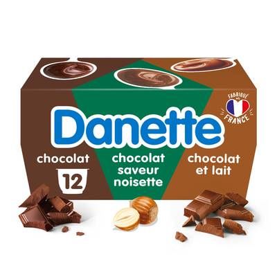 Danette Crème Dessert 3 Chocolats, 12x115g