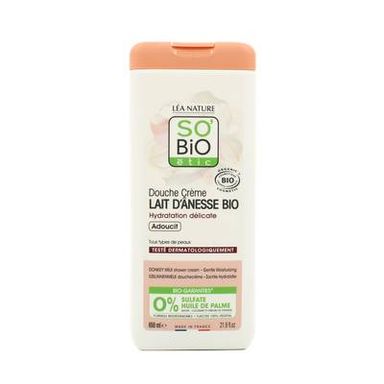 So'Bio Douche crème Lait d'Ânesse - Tous types de peaux -Cosmébio, 650ml