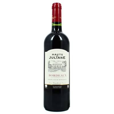 Bordeaux rouge AOC Les Hauts de Julianne Bio, 75cl