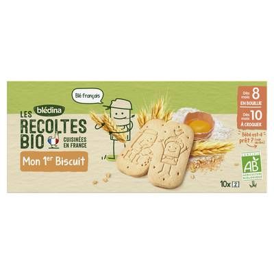Blédina - Les Récoltes Bio Biscuits Bio Bébé Dès 8/10 mois, 150g